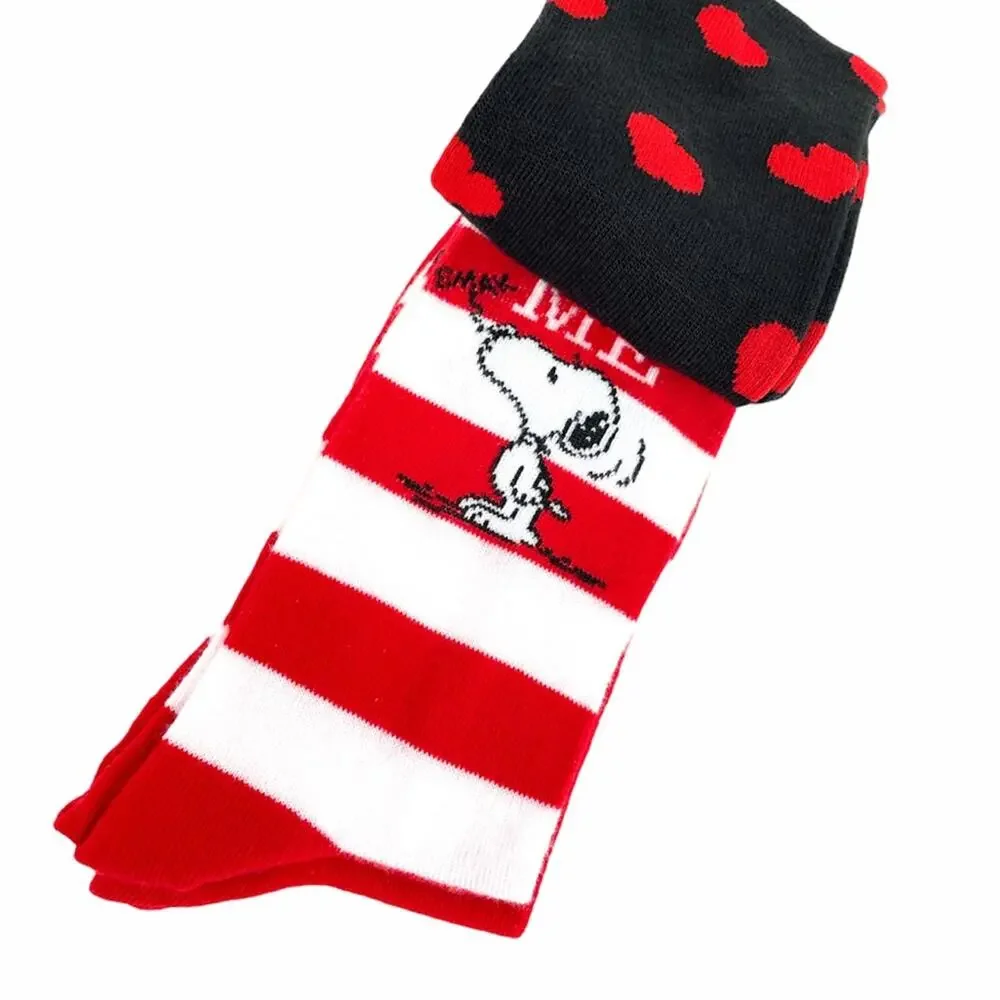 Peanuts Snoopy and Woodstock Valentine’s Socks